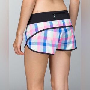 Lululemon Athletica Colorful Plaid Athletic Shorts